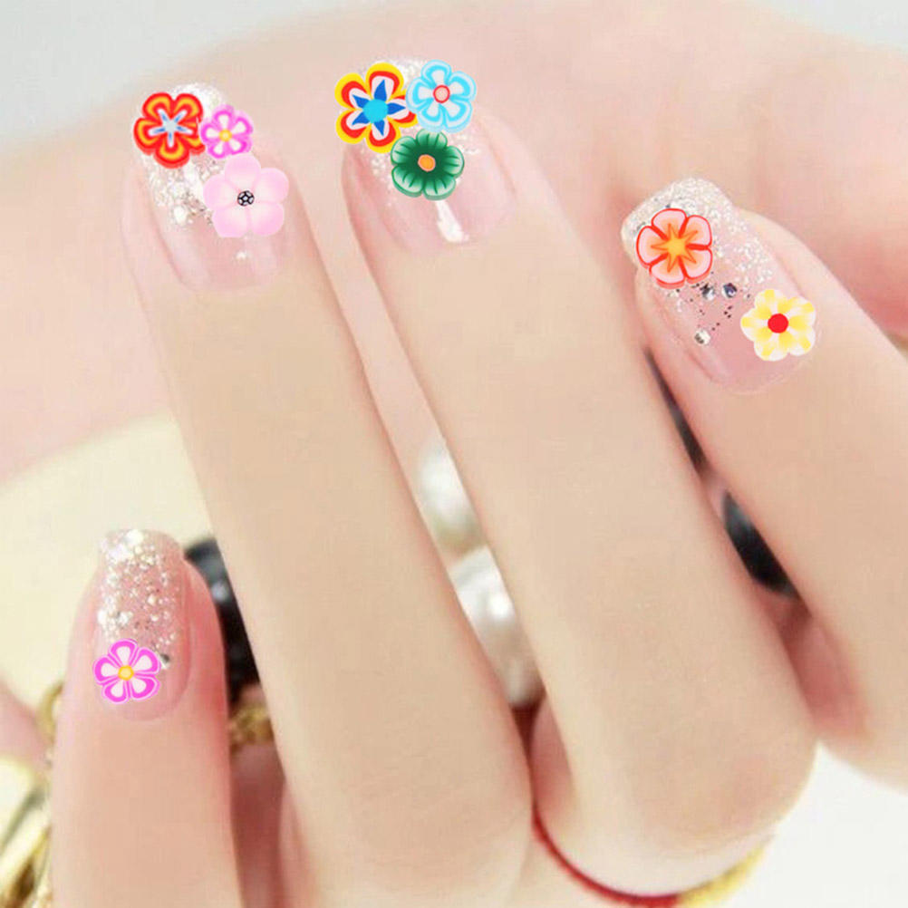1000Pcs Nail 3D Letter Fragments Of Polymer Clay Stickers Gel Tips