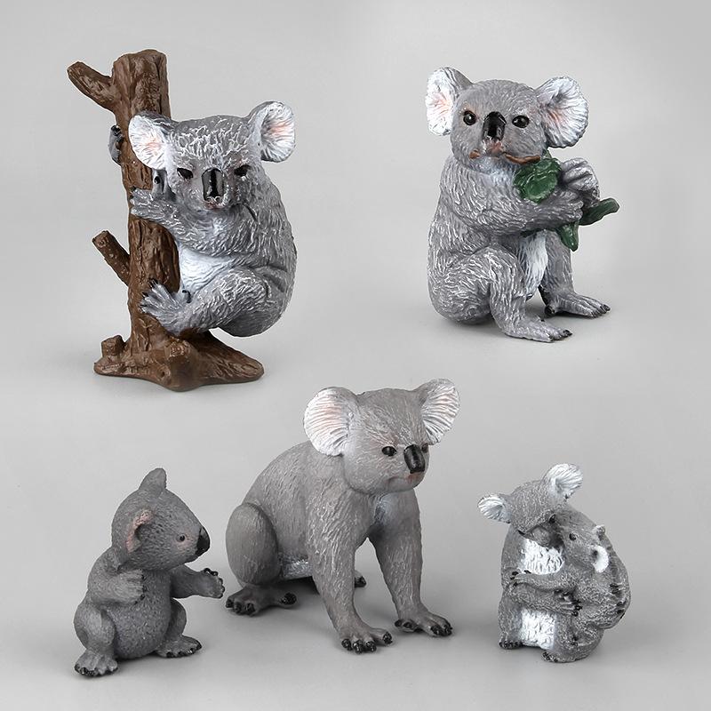 Wildlife Model Simulation Animal Toy Koala Family Koala, Australian Animal Model