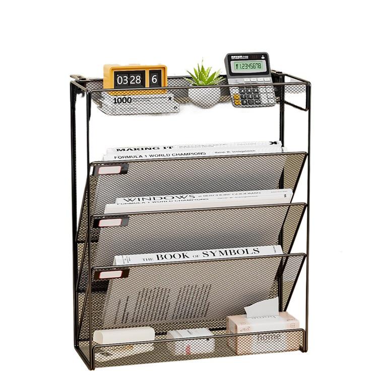 Metal Duvara Monte Ofis Dosya Rafı: Masa veya Masaüstü Bölmesi İçin Çok Katmanlı Asılabilir Düzenleyici