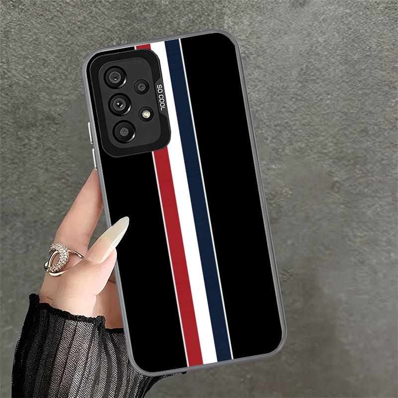 Luxury Sports Line Cool Stripe Soft Phone Case for Samsung A17 A16 A15 A14 A13 A57 A56 A55 A54 A53 A37 A36 A35 A34 A33 A26 A25 A