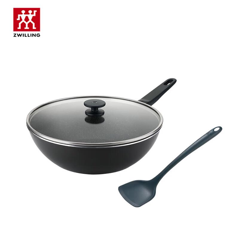 

ZWILLING Now Marble 30cm Non-Stick Wok & Spatula Set