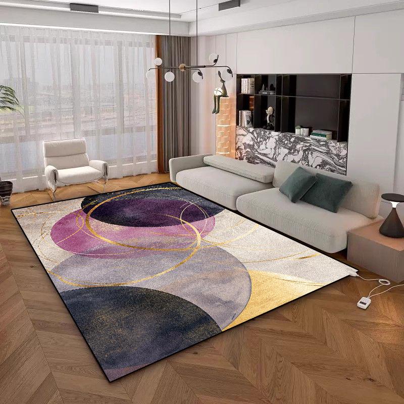 Modern Geometric Carpet for Living Room Large Area Decoration Home Rugs for Bedroom Soft Non-slip Golden Lounge Sofa Mat 200x300