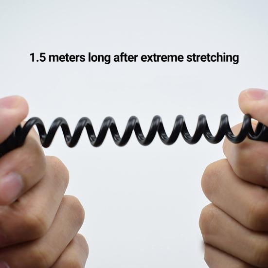 Audio Cable HIFI Plug Play Clear Sound Quality Telescopic 3.5mm Male To Female