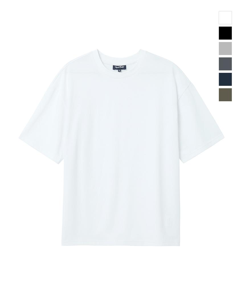 Nuateuseutyudio Basic Plain Cotton Round Neck T-Shirt (4 Types)