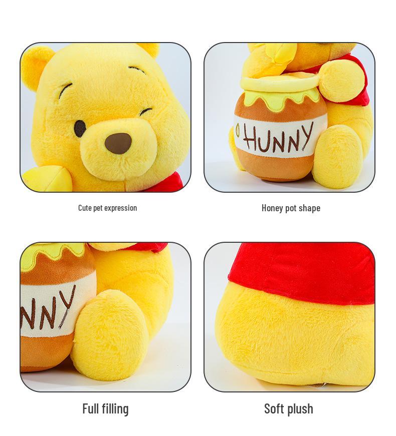 New Winnie the Pooh Plush Toy - Honey Pot Pillow for Boys & Girls, Perfect Birthday Gift