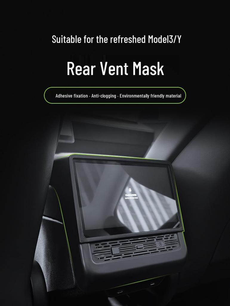 Compatible Tesla Model Y/3 Rear Air Vent Aroma Diffuser & Juniper Anti-Clog Protective Cover
