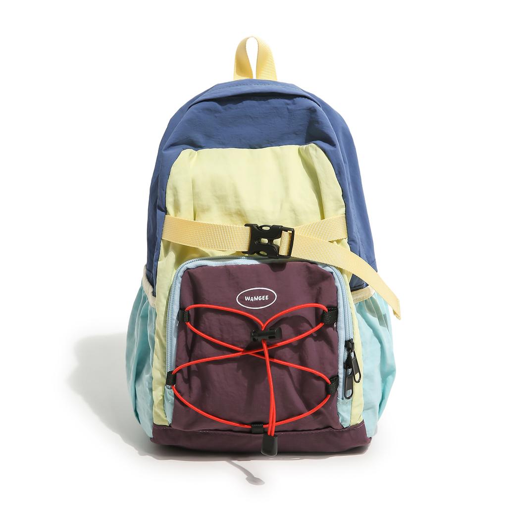 Schoolbag New dopamine mountaineering bag Outdoor sports contrasting color backpack Women's light cycling sports bag Mountain climbing travel bag