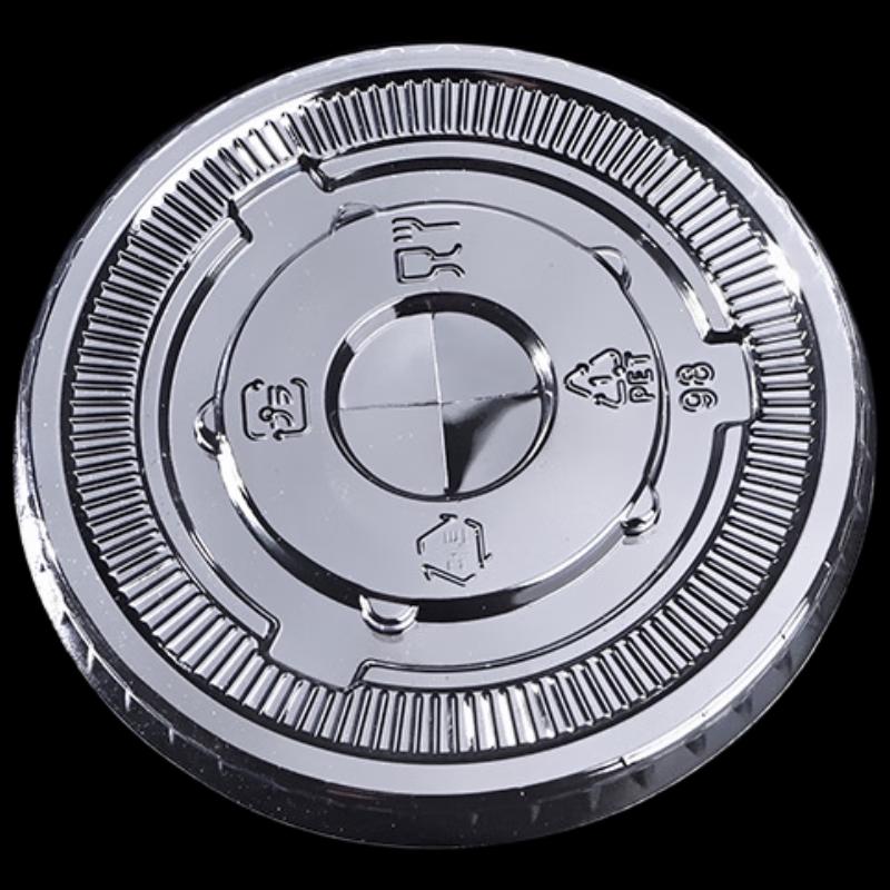 Einweg 98mm Transparente Flache PET Becherdeckel