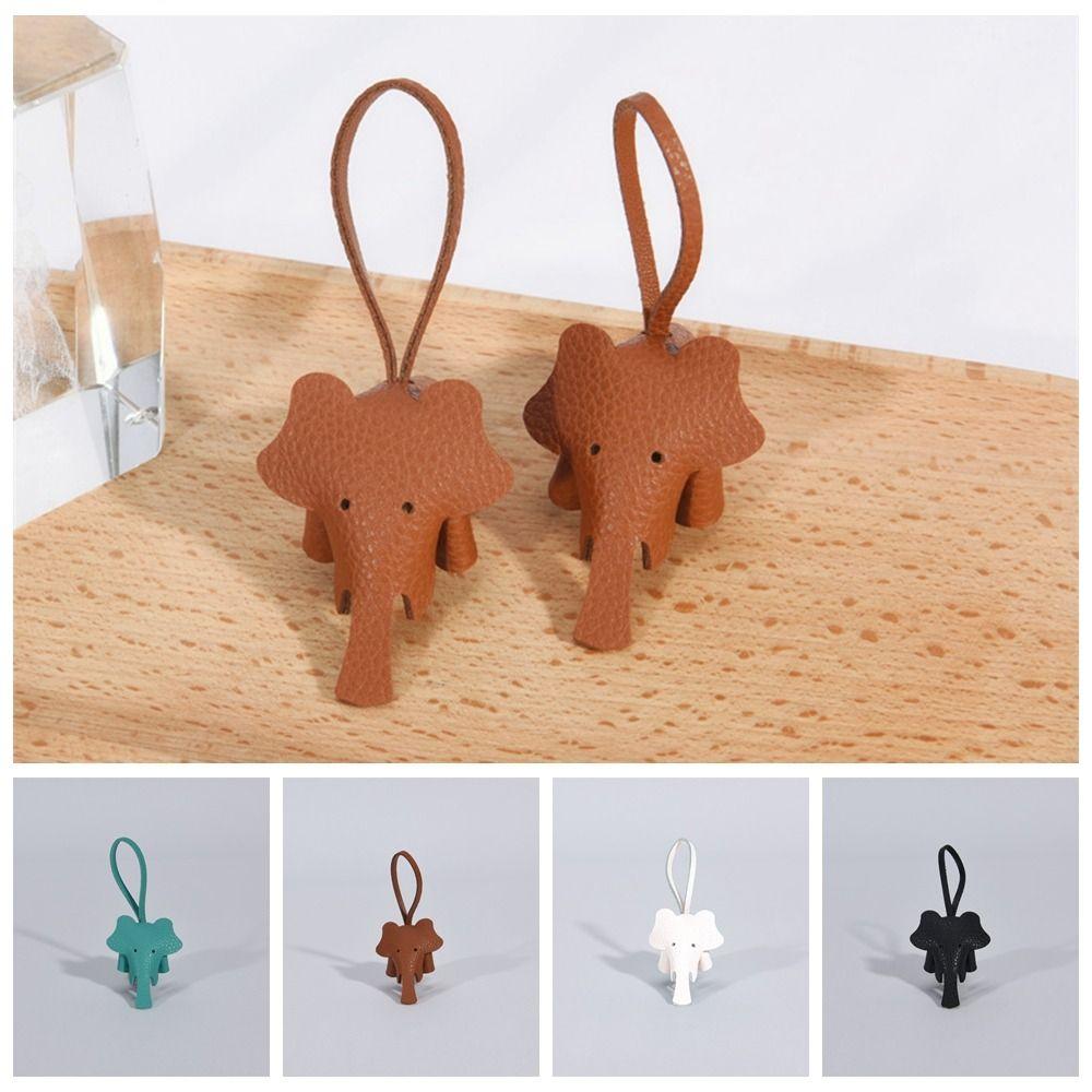 Cute Elephant Keychain Pendant Funny Car Key Chain Accessories Mini Animal Doll Key Ring  Men
