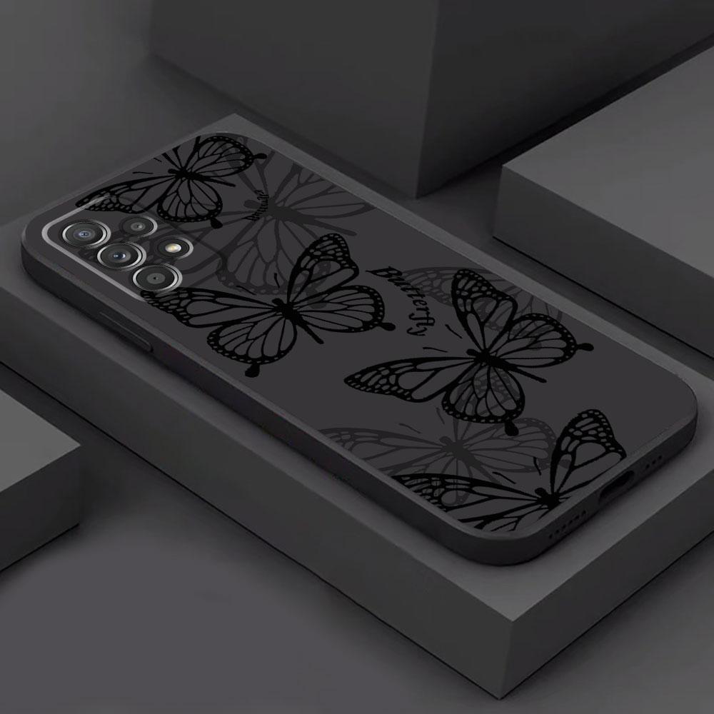INS Retro Butterfly Phone Case for Samsung Galaxy A11 A21s A34 A22 A54 A13 A73 A52 A33 A72 A42 A32 A24 A12 A14 A53 A23 Cover