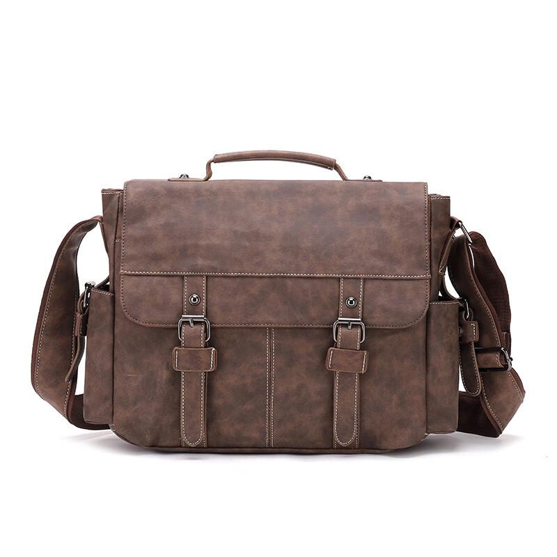 LIDU Men's Vintage Multi-functional Messenger Bag