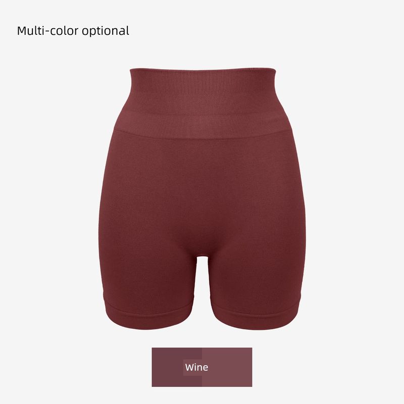 Fresought Blended Peach Pants Cationic Shorts Sports Fitness Fashion Hip Lifting Wine 2.0 Upgraded Version M