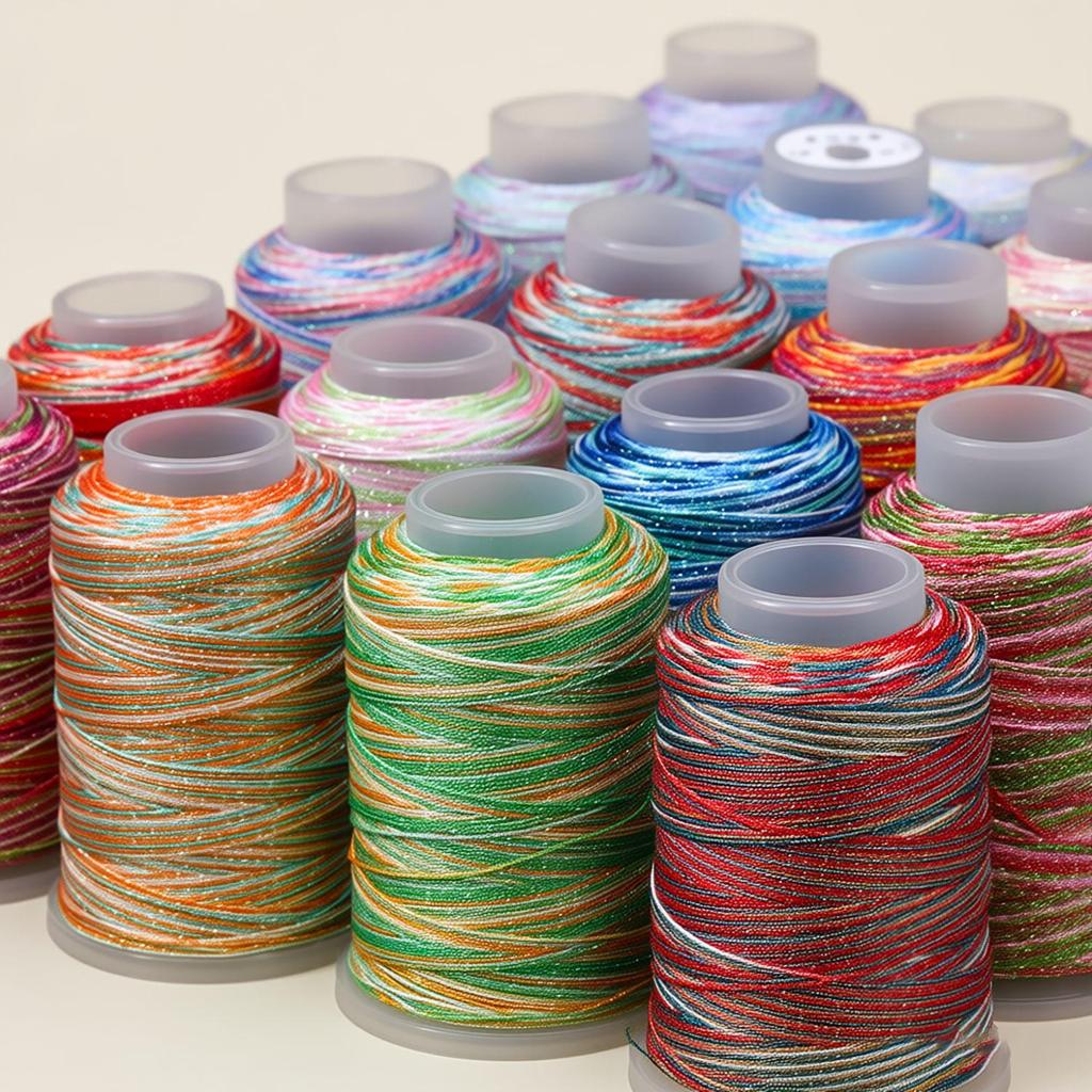 Starry Sky Gradient Yarn: 6-Strand Purple Illusion Tassel for DIY Bracelet & Handmade Weaving Accessories.