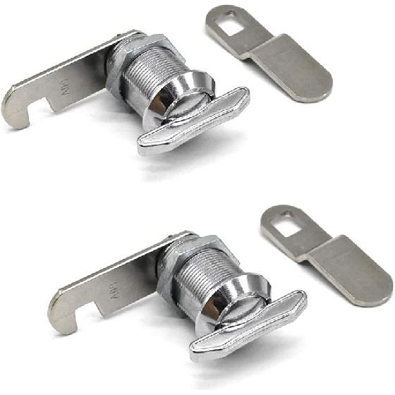 2Pcs Thumb Operated Cam Lock 7/8" Non-Locking Compartment Lock For RV, Camper, Vehicles, Storage