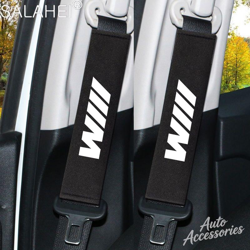 Car Headrest Rest Neck Pillow Cushion Seat Belt Shoulder Pad For BMW M E46 E90 E60 F10 F30 E39 E36 E87 G30 E92 Accessory sticker ysdn68