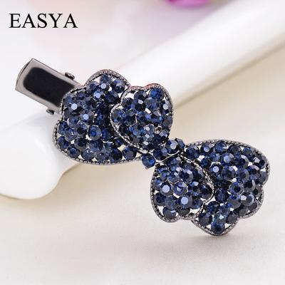 EASYA New Arrival Rhinestone Women Bowknot Hairpin Fashion Sparkling Crystal Hair Accessories Hairwear Ornaments