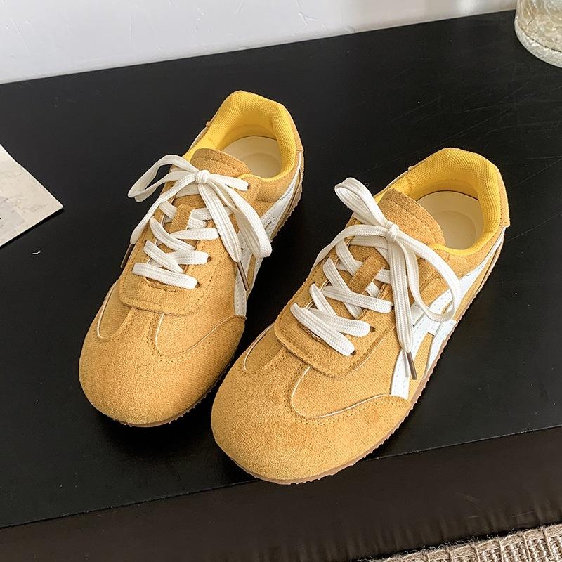 Retro Flat-bottomed German Training Shoes Women's Summer 2025 New Soft-soled Versatile Single Shoes Angola Red Sports Running Casual Shoes