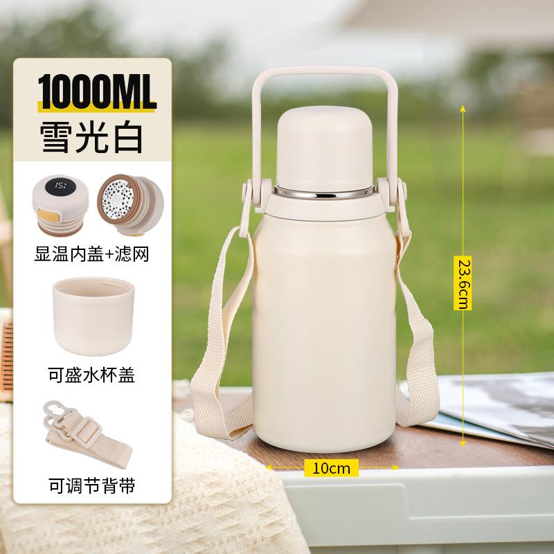 Large capacity stainless steel thermos cup high value student children portable kettle outdoor water cup