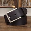 Pásek Pánský Jednoduchý Módní Všechno-Hodící Vybledlý Vintage Pravá Hovězí Kůže Povrch Pásku v Korejském Stylu