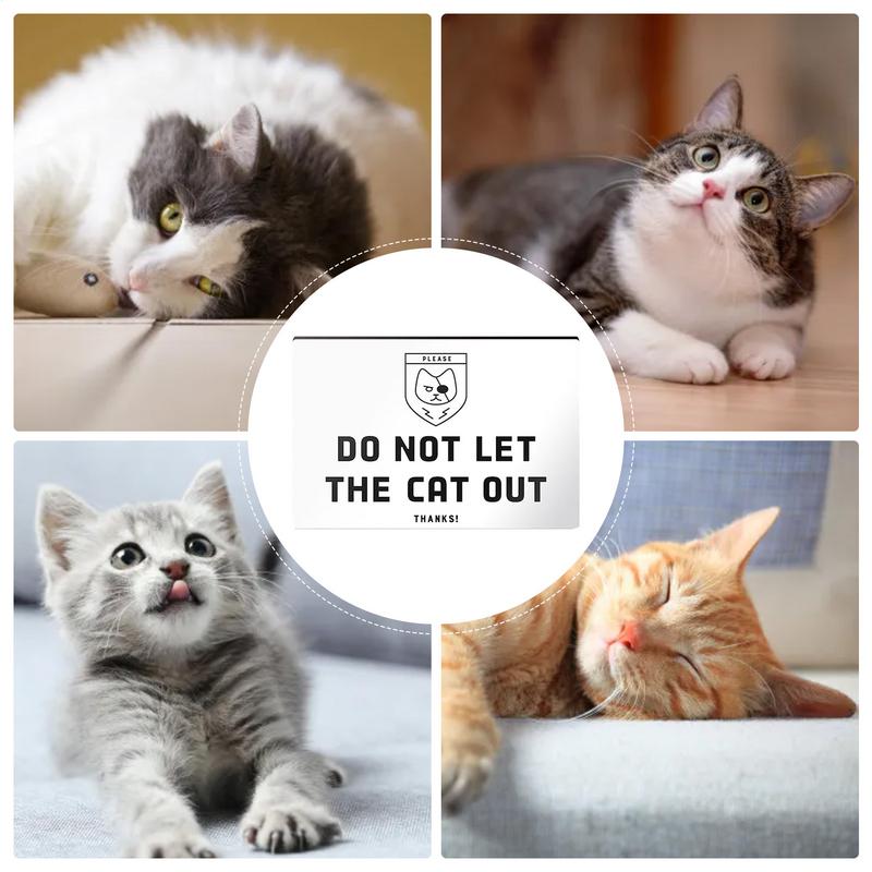 Cat Signs Wall Do Not Let The Cat Out No Punching Wooden Do Not Let The Kitten Out Signs for Home Apartment Workplace decor