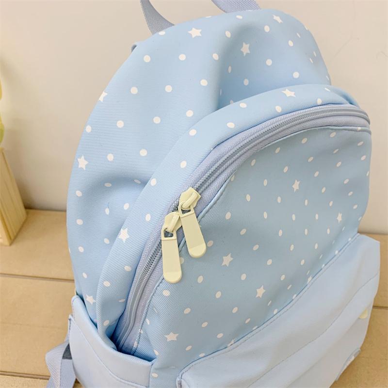 Point Print Schoolbag Women's Lightweight Backpack