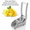 Silberner Kartoffelschneider 36/64 Löcher Pommes Frites Schneider Langlebige Pommes Frites Schneidemaschine Gurke