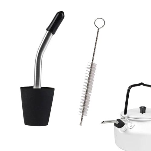 FujiFrugal Extension Spout for Coffee Kettle, Skitter Spout, Outdoor Kettle, Drip Pot, Mountain Kettle/Eagle Kettle, Kettle (Spout) with Cleaning Brus
