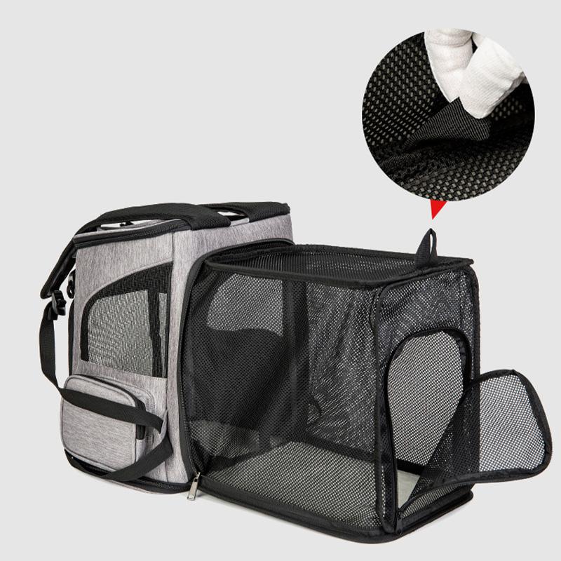 Cat Carrier Backpack, Expandable Pet Carrier Bag, Breathable Mesh Foldable Backpacks for Puppy and Rabbits, Cat Backpack for Hik