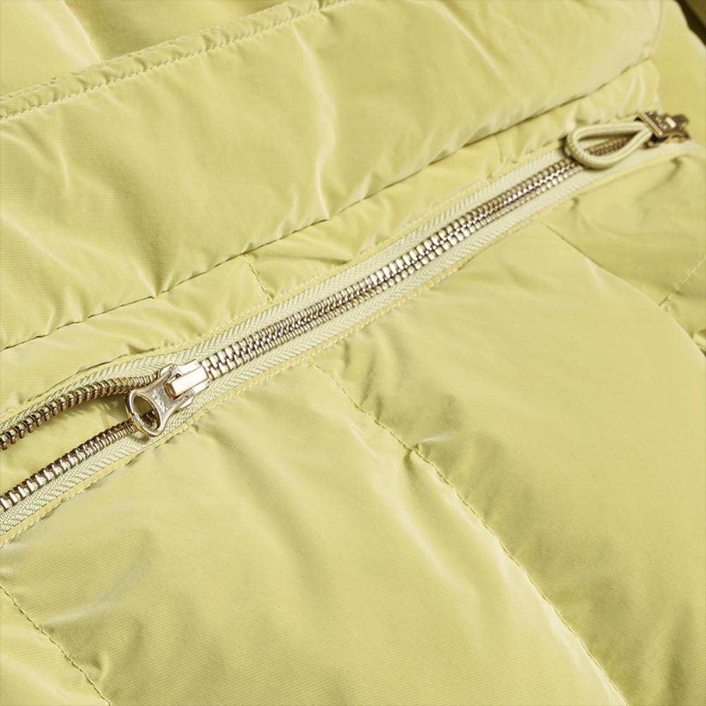 New FILA Emerald Down Vest Women's Avocado Yellow F11W544901FYE