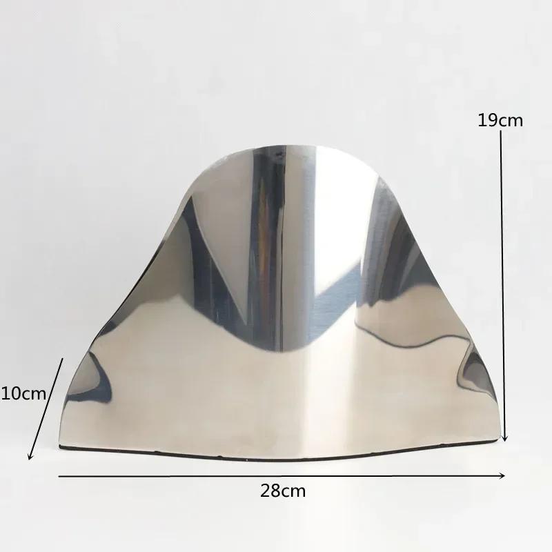 Geometric Curved Metal Vase, Desktop Decorative Ornament, Modern Stainless Steel Flower Arrangement, Room Aesthetic Decoration