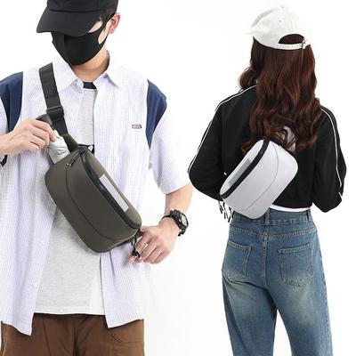 Sports Waist Bag for Men and Women, Casual Canvas Single-shoulder Crossbody Bag, Outdoor Waterproof Chest Bag, Versatile Small Crossbody Bag