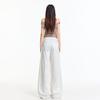 Spring Summer Three Proof Tencel Cotton Pure White Breathable Functional Loose Fit Denim Pants For Women Casual Pants Oversize Denim Trousers