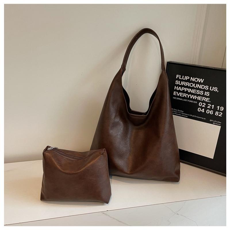 Shoulder Tote Bag 2025 New Retro College Style Large Capacity Bags