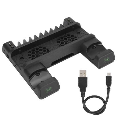 Base di Raffreddamento Multifunzionale con Ventola, Supporto Portaoggetti, Controller, Doppio Caricabatterie con Luce LED