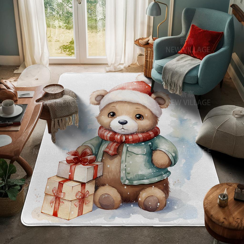 Koberec ke vchodu do domu Rohožka ke dveřím do domu Obývací pokoj Vana Koupelna Protiskluzové koberce s absorpcí vody vana Veselé Vánoce zima