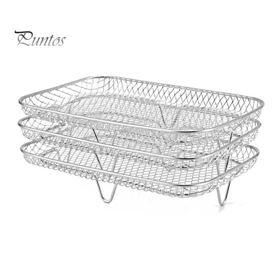 

Универсальная стойка для фритюрницы, нержавеющая, пригодная для мытья в посудомоечной машине, штабелируемая трехслойная стойка для фритюрницы, стойка для дегидратора из нержавеющей стали D