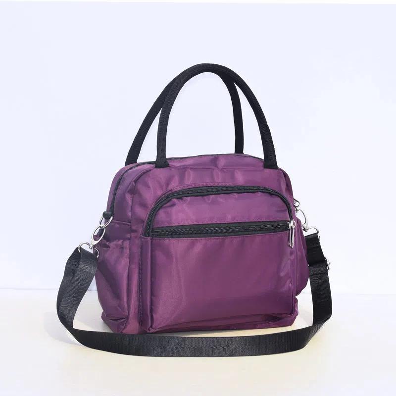 WTEMPO Genți de umăr, ocazional, pentru femei, geantă Bento de mare capacitate, cu fermoar, cu buzunare multiple, geantă de pânză