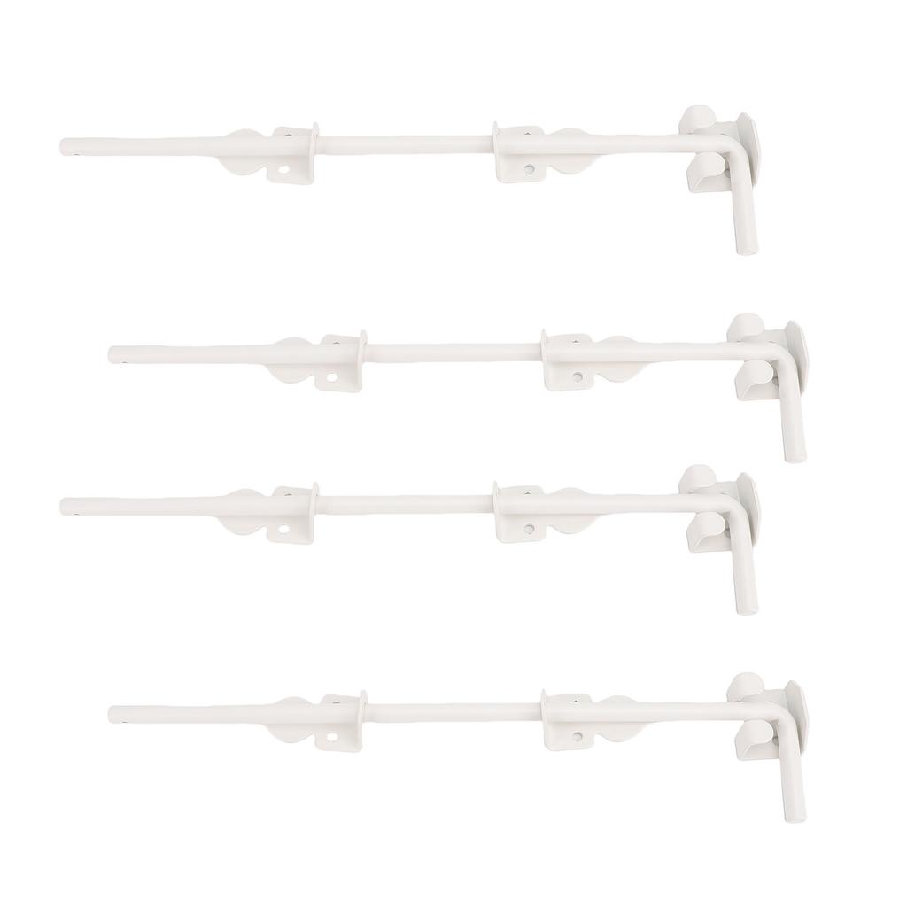 4 Juego Pestillo de Caña con Cerrojo de Rosca Varilla de Caída 12in Valla de Madera Pestillo de Suelo Tope de Metal Pasador de Caída de Acero Herrajes de Alta Resistencia