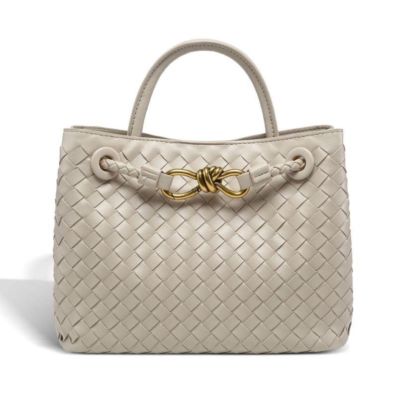 New metal rope buckle woven bag shoulder messenger bag large capacity fashion