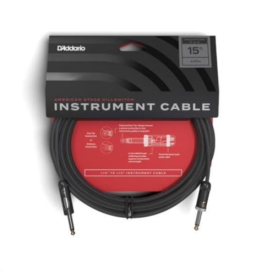 American Stage Kill Switch Instrument Cable D'Addario PW-AMSK-15 (4.6m S-S) (Guitar Cable)