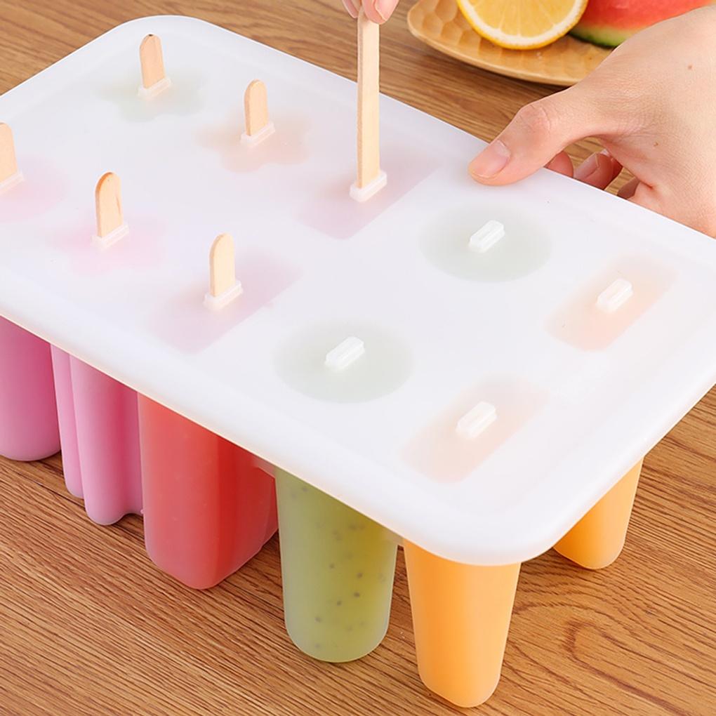 Homemade Ice Cream Mold 10-Cavity Silicone Tray