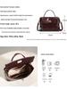 Bolso Bandolera de Piel Genuina para Mujer: Versátil, Retro, Un Hombro, Sensación de Lujo Ligero.
