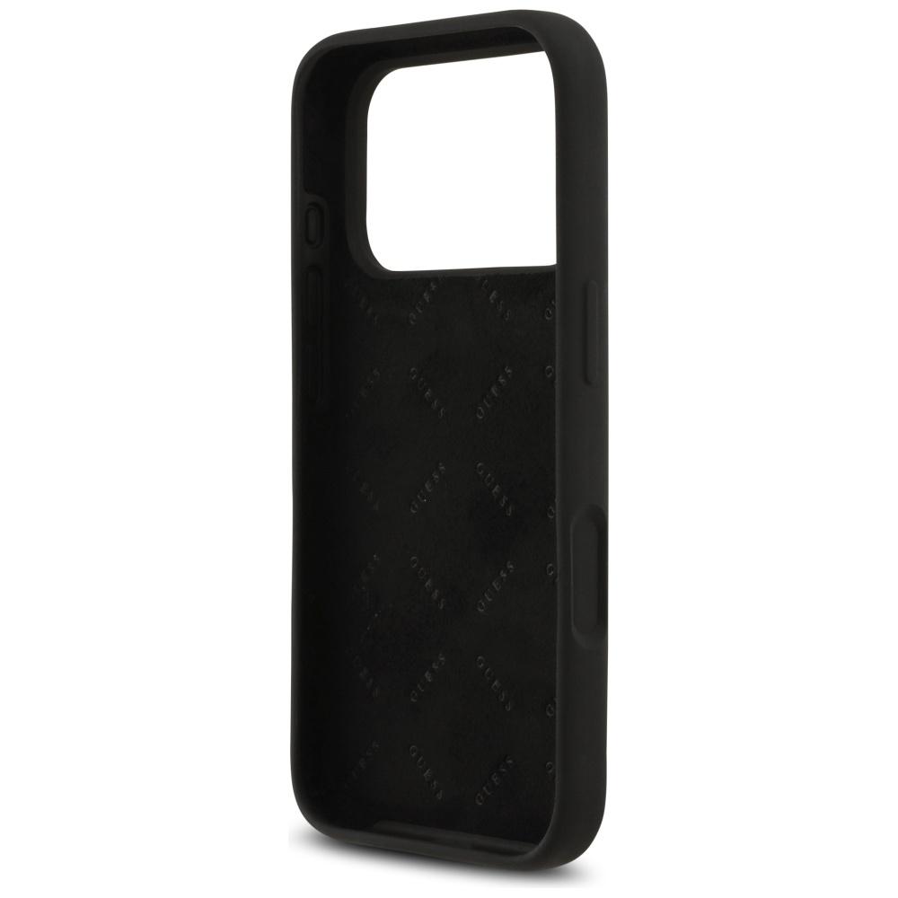 Guess Silicone Big 4G Script Case for iPhone 17 Pro Black