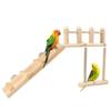 Practical-Parrot Cage Hammock Swing Cockatiel Cage Hammock Swing Wooden Stand Branches Cockatiel Hammock Swing Bird Cage