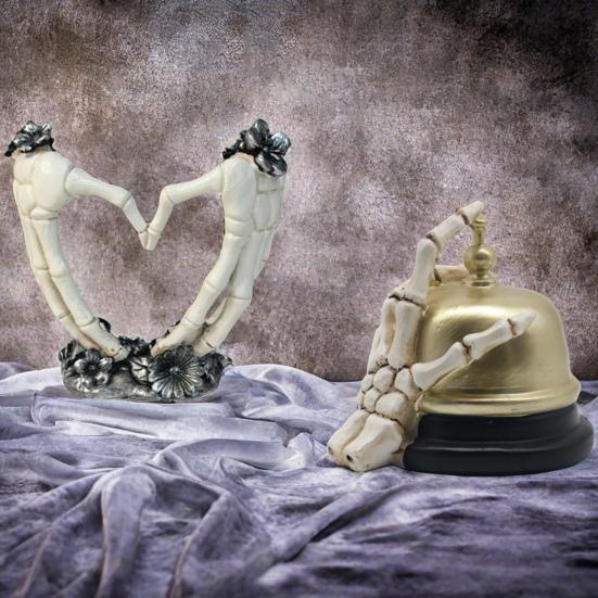 

Yousheng Хэллоуин Скелет Украшение Скелет Ручной Ворон Колокольчик Зеркальная Статуэтка Смола Готический Домашний Стол Декор для Вечеринки на Хэллоуин