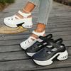 Women's Plus Size Wedge Sandals Closed Toe Cutout Breathable Platform Magic Tape Summer Shoes