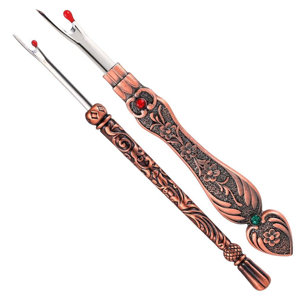 2pcs Metal Stitch Ripper European Vintage Thread Ripping Tool Handy Seam Ripper Set Sewing