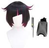 Lilia Vanrouge Cosplay Wig, Costume Accessory, Includes Net and Comb, Dark Purple & Rose