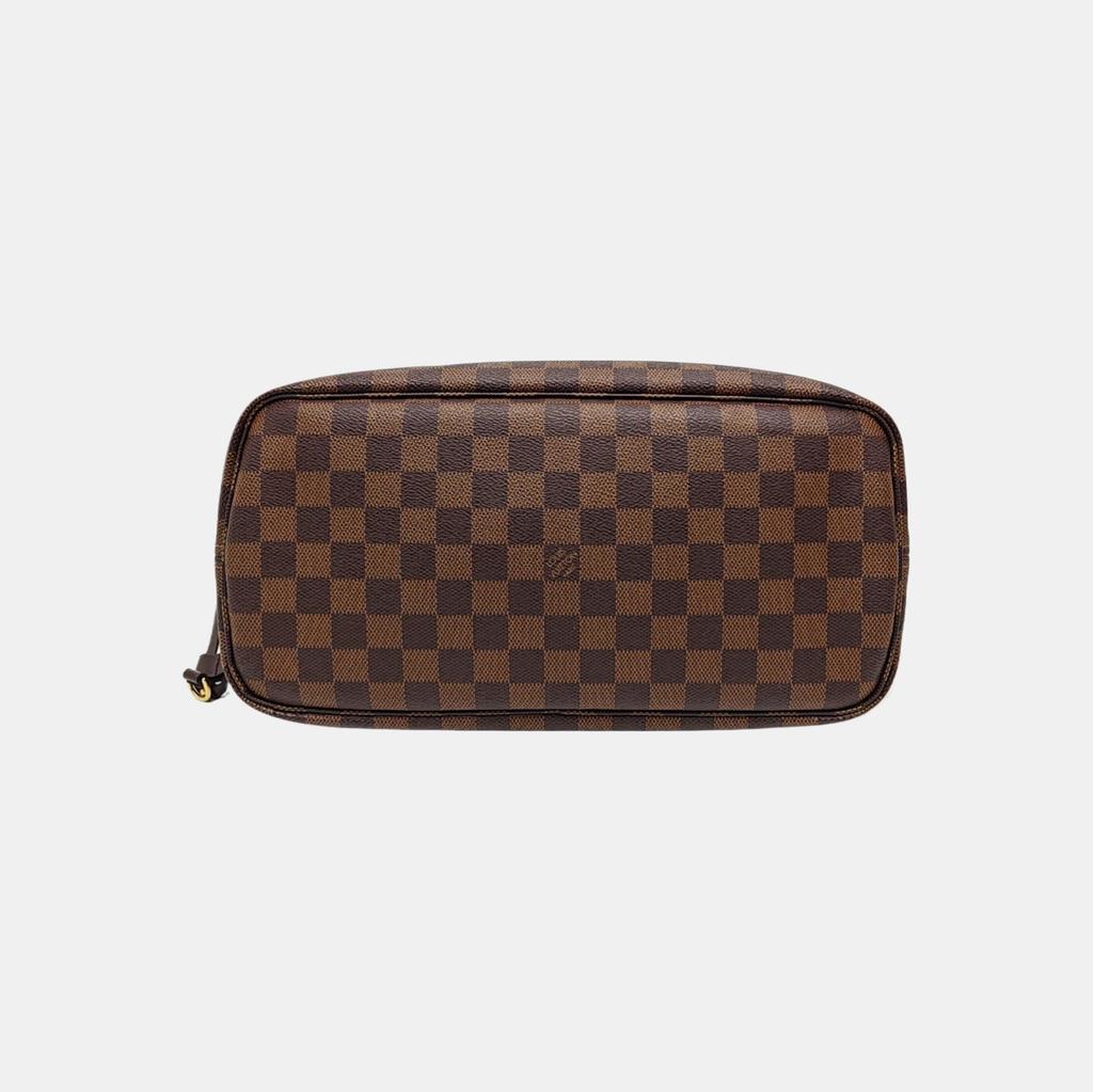 [Pre-Owned] Neverfull Mm Checkered Coated Canvas With Leather Trim Tote Bag - Very Good #C7EZ73