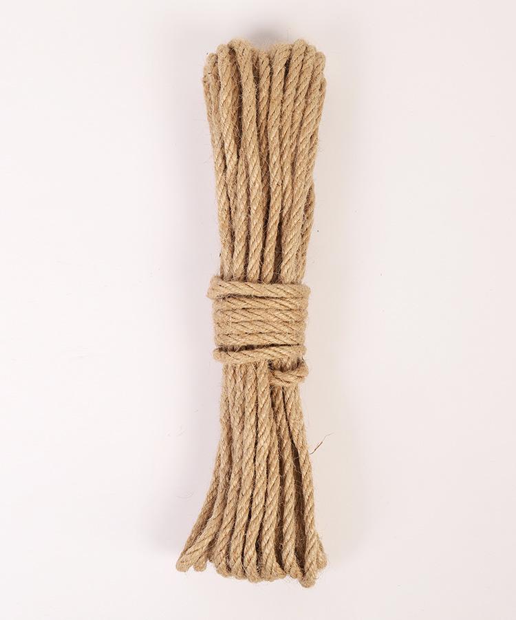 Jute Rope for Packaging, Binding, Indoor Art, and Creative DIY (4mm-12mm Diameter)